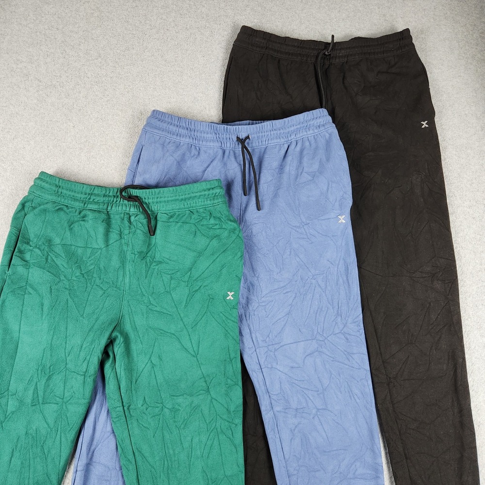 Xersion Sweatpants Kids L 14/16 Multi Fleece Lined Drawstring Waist Lot Of 3